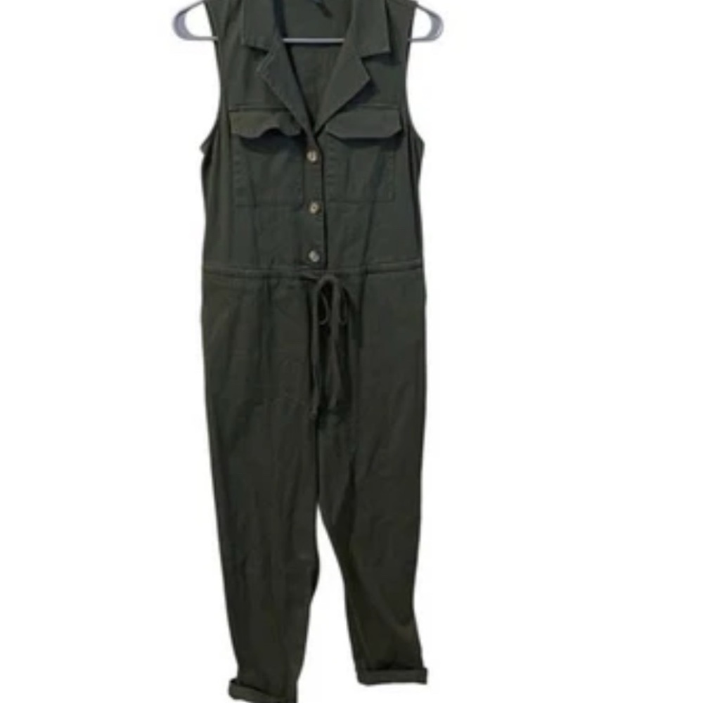 Wild Fable Olive Sleeveless Jumpsuit